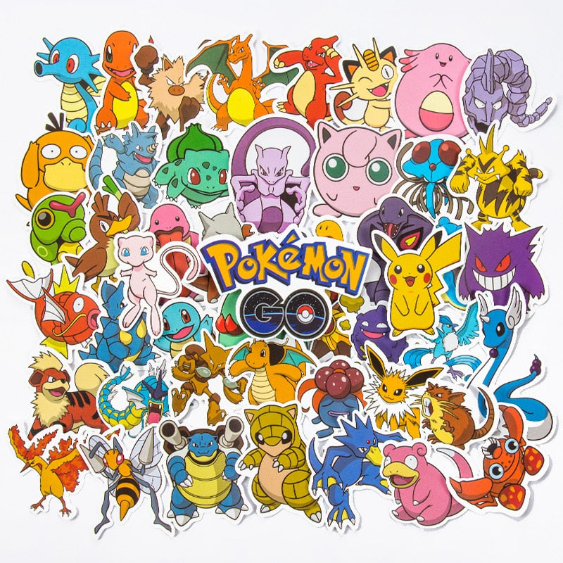 Pack Adesivo Pokemon 50pçs
